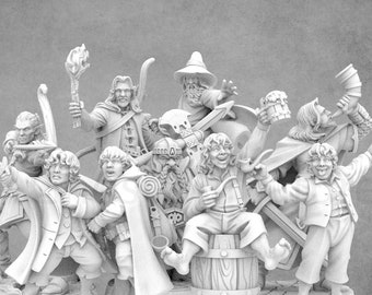 Legendary Adventurers, A Collection of Iconic Fantasy Figures  | Gorgeous 32mm fantasy miniatures | RN Estudio