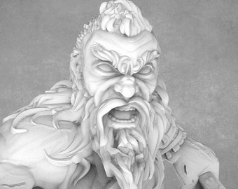 Viking Berserker Miniatures Set: Norse Resin Warriors (28mm/32mm)