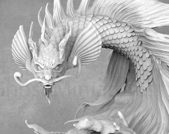 Koi Dragon Miniature - The Dragon Trappers Lodge