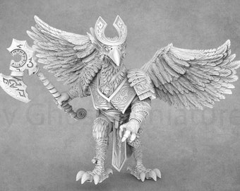 Haim Fireflight / The Skyborn of Aquila / Birdfolk Miniature / 28mm / 32mm / 54mm / 75mm / Miniaturas Daybreak