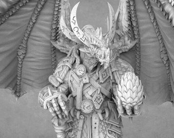 Zircon Firefang, Clérigo de Dragonborn / El Stoneborn de las Montañas de Fuego / Dragonborn Miniatura / Miniaturas de Amanecer