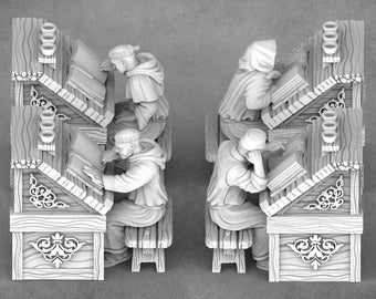 Townsfolk Miniatures | Prayer | Monks | Tiny Furniture