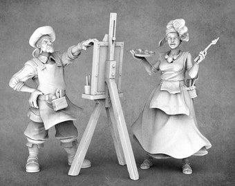 Miniature Painters Set | Villagers | STL Miniatures