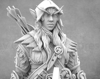 Lindulae Elf Miniature: 32mm/75mm Resin Model by Daybreak