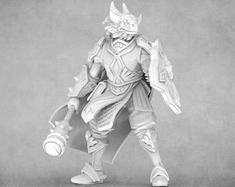 Fantasy Dragonborn-miniaturen | Ronin-kunstworkshop