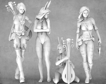 Female Bard Miniatures | Miniature Underground