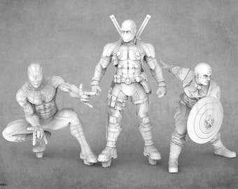 Superheroes Inspired Miniatures | RN Estudio