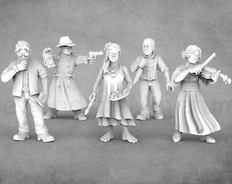 Fantasy Townsfolk Miniatures | 3D IPStudios