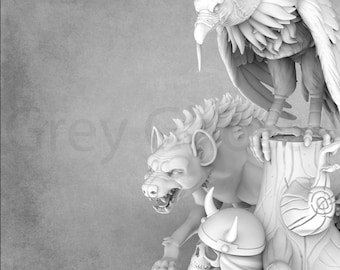 Fantasy Dnd Monsters | Vulture | Hyena | STL Miniatures