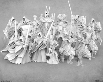 Figuras de mesa de villanos de fantasía oscura / Muerde la bala
