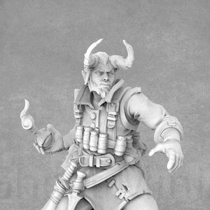Tiefling Artificer Miniature: Male Resin Model (28-75mm)