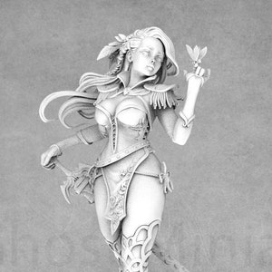 Arial, Forest Defender | Female Warrior Miniatures | Ronin Arts Workshop