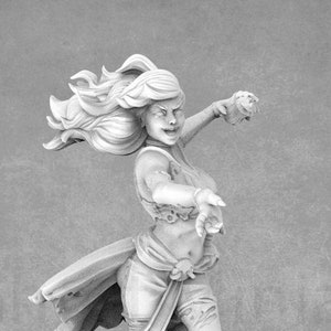 Ember, The Firestarter | Genasi Fire Mage | Genasi Miniature | Planetouched | Bite The Bullet