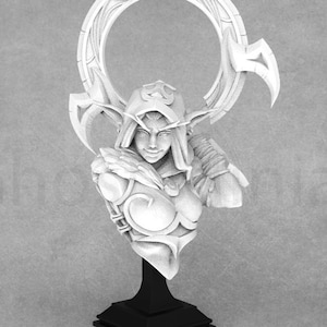 Eve, Night Elf Rogue Bust | Miniature Bust | Bite The Bullet