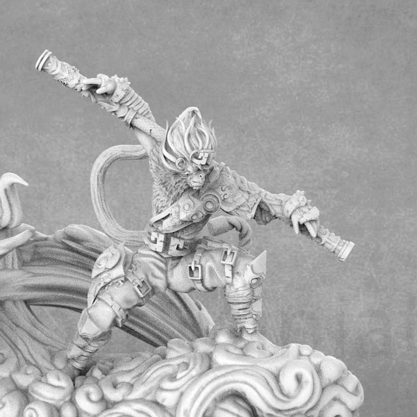 Sun Wukong, Der Affenkönig | Legendäre chinesisches Wesen | Clay Zyanid