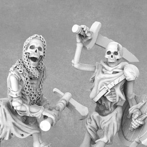 Collection of Skeleton Miniatures | DnD Miniatures | Death Knights | Cripple God Foundry