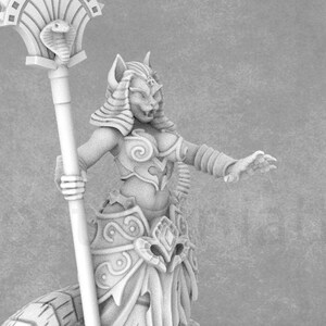 Felibra, Catwinder Sorceress  | Cat Demon Miniature | 32mm Miniature | RN Estudio