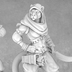 Rakshasa Taja Miniature: Dragon Trappers Lodge Feline Warrior