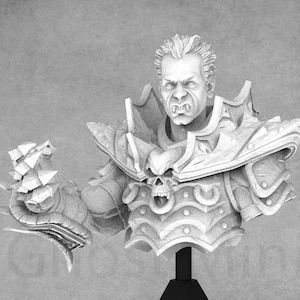 Resin Vampire Bust Miniature - Daybreak Miniatures