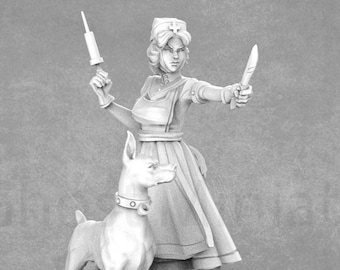Battle Nurse Emilia Miniature | Doberman, Scalpel | Bite The Bullet