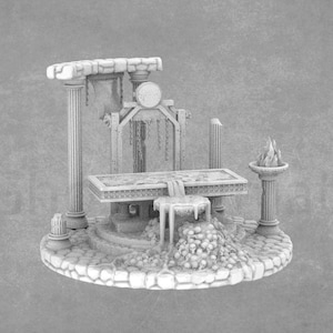 Resin Sacrificial Altar Terrain: 28-32mm Dungeon Miniature