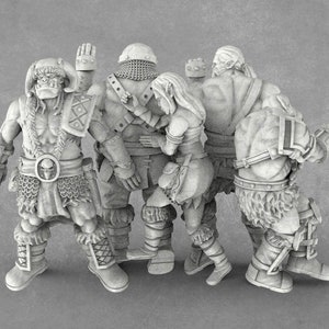 Dead Orc Miniatures | Dead Orcs | Dying Orcs | Dead Miniatures | Female Orc Miniature | Scatter Terrain | Orc Miniatures
