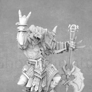 Dragonborn Bard Miniature: Diox, the Metal Musician
