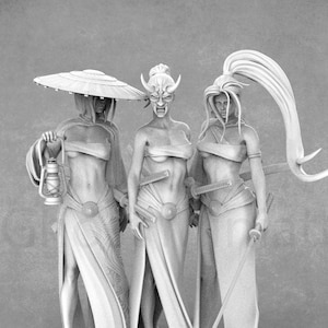 Stunning Female Samurai Warriors  | 28mm | 32mm | 54mm | 75mm | Lord of the Print