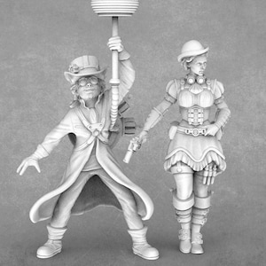 Steampunk Miniatures | Steam Constructs | Professor | Gunner | Jetpack | Train Conductor | Steam Minis | Epic Miniatures