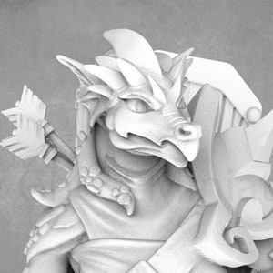 Zorseth The Fighter Miniature: Dragonborn Resin Figurine