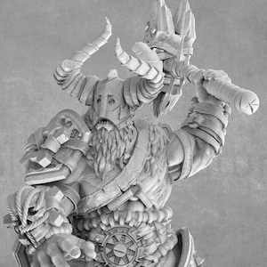 Preontz The Foreshadower, The Chaos Barbarians of Q | Stunning Barbarian Miniatures | Chaos Barbarians | Daybreak Miniatures