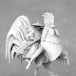 Samurai riding a Rooster Model | Yengshi & Hattori | Dragon Trappers Lodge