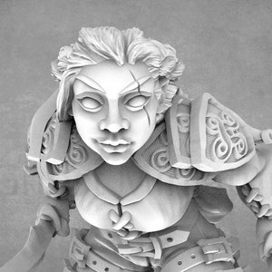 Resin Dwarven Fighter Miniatures: 28-32mm Scale