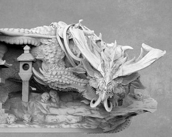 Sleeping Dragon Model  | Dragon Miniature | Lord of the Print