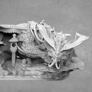 Sleeping Dragon Model  | Dragon Miniature | Lord of the Print
