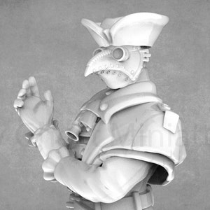 Harz: Menschlicher Pestdoktor Miniatur: DnD Sanitäter Modell
