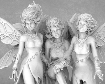 Pixie Miniatures: Forest Sprites, Fairy Creatures (75mm)