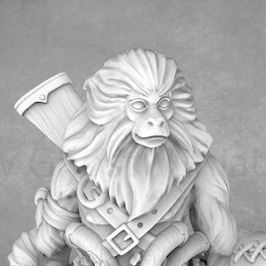 Spider Monkey Miniature | Monkey Miniature | Pirate Miniature | Fantasy Miniature | Boomy from The Dragon Trappers Lodge