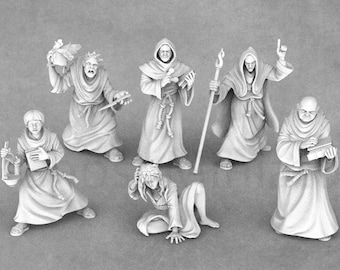 Resin Abbey Monks Miniatures: Monastery Terrain, 28mm/32mm Scale