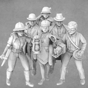 Innsmouth Investigators | 1920s Miniatures | Artist | Gangster | Archeologist | Detective | H.P. Lovecraft Cthulhu | Adaevy Creations