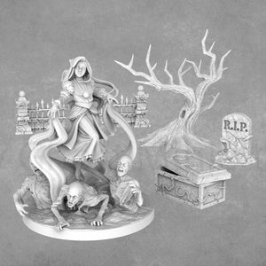 Ethel Reenus and the Graveyard of Horrors | Graveyard Terrain | Zombie Miniatures | Dragon Trappers Lodge