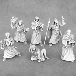 Abbey Monks | Monastery Terrain and Miniatures  | 28mm Monks | 32mm Monks | STL Miniatures
