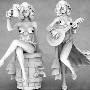 NSFW, ADULT* Pelina, Sexy Bard Miniatures | Female Bard Miniatures | HoldMyMiniature
