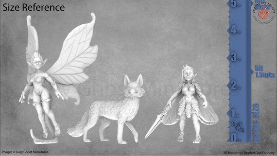 Cripple God Foundry Forest Creature Fairies & Fox Fox Miniature Fairy Miniature