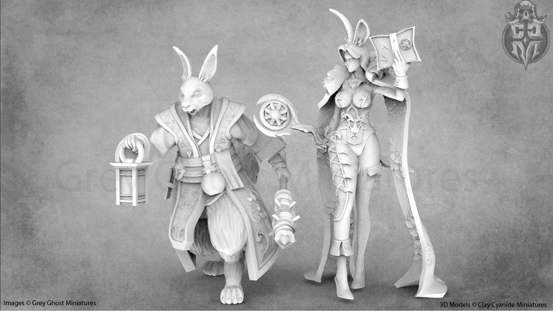 Fantasy Rabbitfolk Miniatures | Clay Cyanide - Etsy