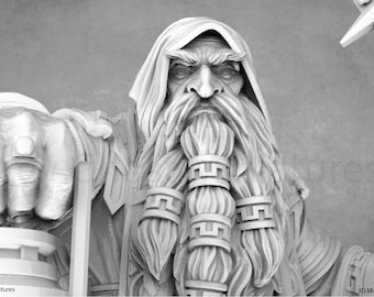 Draugmaster Slee: Detailed Dwarf Miniature by Daybreak Miniatures (32mm/75mm)