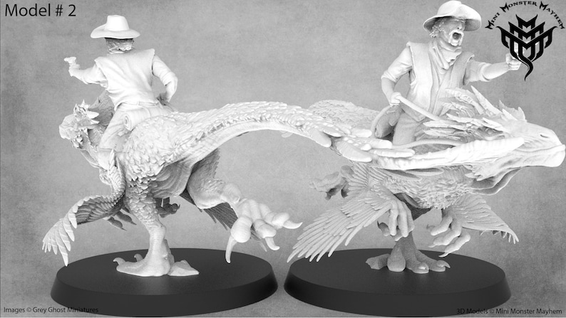 Fantasy Wild West Dinosaur Riders | Dinosaur Rider Miniatures | Mini ...