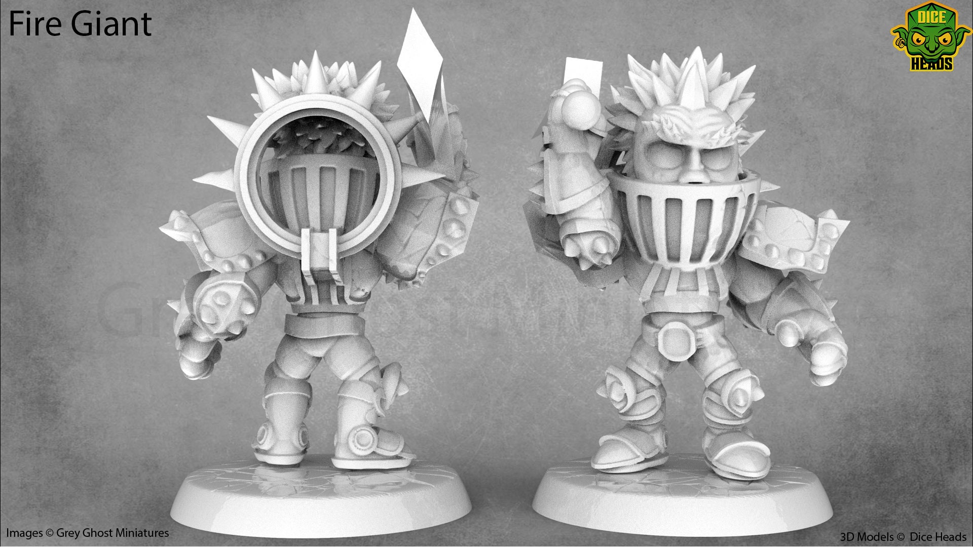 Chibi Giant-kin Models | Giant Miniatures | Chibi Giants | Dice Heads ...