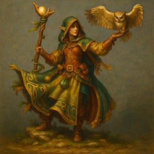Arnelia, Forest Elf | Female Druid Miniatures | Great Grimoire