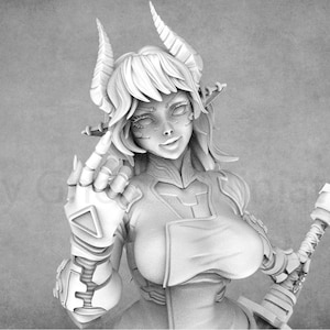 Spalina, Cyberpunk Warrior | Scifi Pinup Miniatures | Ronin Arts Workshop